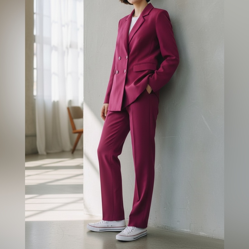 Express Women's Pantsuit in Deep Magenta